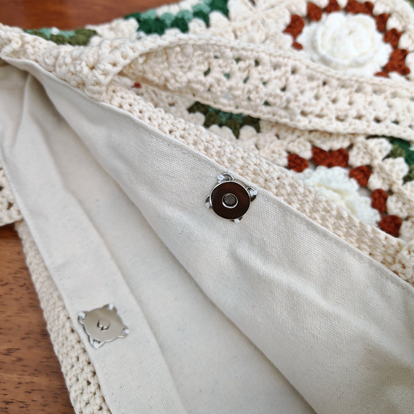 Handmade Vintage Granny Square Tote, Soft Shoulder Crochet Bag, Gift for Her