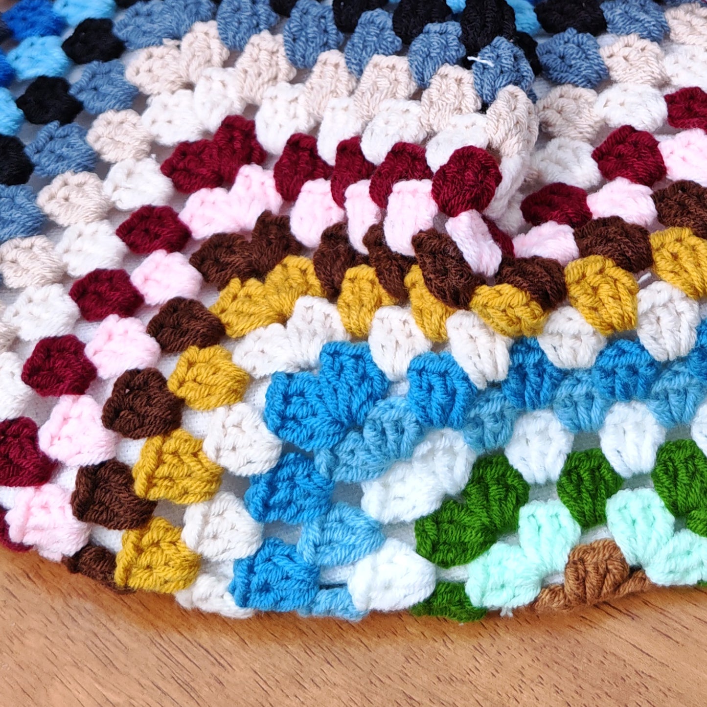 Handmade Rainbow Meadow Crochet Bag, Soft Shoulder Bag & Tote, Gift for Her