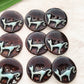 Handmade Cat Ceramic Buttons – Set of 2 for Sewing, Knitting & Crochet - 27x27mm