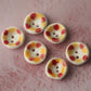 Handmade Dot Ceramic Buttons – Set of 2 for Sewing, Knitting & Crochet - 15x15mm