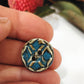 Handmade Ocean Ceramic Buttons – Set of 2 for Sewing, Knitting & Crochet - 20x20mm