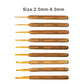 Customized Bamboo Crochet Hooks, Personalised Name Crochet Hook, 9 Sets, 2.0mm-6.0mm