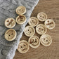 Engraved Buttons for Crochet and Knitting, Customized Wooden Buttons, Personalized Buttons for Handmade Knitting