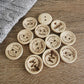 Engraved Buttons for Crochet and Knitting, Customized Wooden Buttons, Personalized Buttons for Handmade Knitting