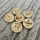 Engraved Buttons for Crochet and Knitting, Customized Wooden Buttons, Personalized Buttons for Handmade Knitting