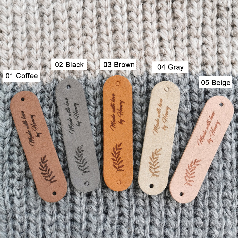 Custom Crochet Labels, Tag for Handmade Item, Custom Clothing Label, Personalised Handmade Labels, 64x16mm