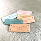 Custom Microfiber Handmade Label, Label for Handmade Item, Personalised Crochet Labels, 48x20mm