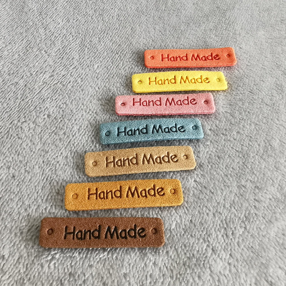 Handmade tags for crochet x10 pcs, Handmade product labels, Fabric lab ...