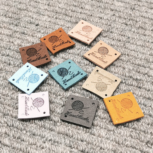 Handmade tags for crochet x10 pcs, Handmade product labels, Fabric lab –  Henry Design Studio