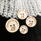Engraved Buttons, Customized Wooden Button for Crochet, Personalized Buttons for Handmade Knitting