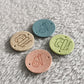 Personalised Logo Labels, Personalised Circle Labels, Custom Crochet Tag, Fabric Label for Handmade Item, 25x25mm