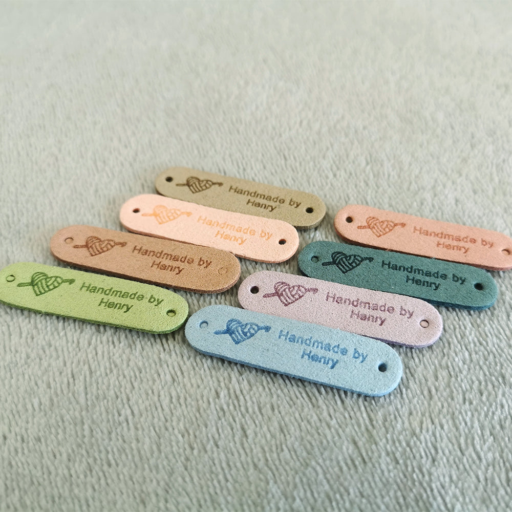 Handmade Tag Examples Personalised Handmade Tags, Custom Crochet Tags, Fabric Label for Hand ...