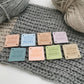 Personalised Square Tags, Custom Crochet Tags, Fabric Tags for Handmade Item, Handmade with Love, 25x25mm