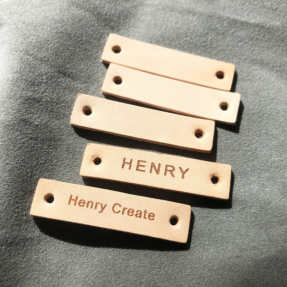 Personalised Leather Tags, Custom Tags for Crochet, Leather Labels for –  Henry Design Studio