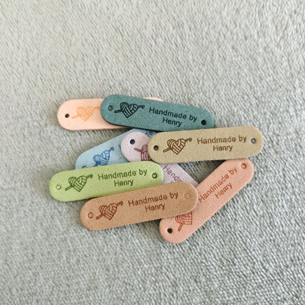 Personalised Handmade Tags, Custom Crochet Tags, Fabric Label for Hand ...