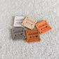 Handmade Tag x10 pcs, Handmade Product Labels, Fabric Labels for Handmand Item, Square Labels for Crochet, 25x25mm, Handmade With Love