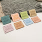 Personalised Square Tags, Custom Crochet Tags, Fabric Tags for Handmade Item, Handmade with Love, 25x25mm