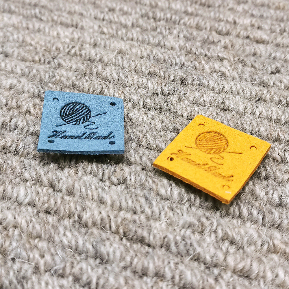 Handmade Tags x10 pcs, Handmade product label, Microfiber tag for hand ...