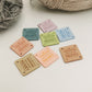 Personalised Square Tags, Custom Crochet Tags, Fabric Tags for Handmade Item, Handmade with Love, 25x25mm