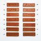 Leather Handmade label x10 pcs, Rectangle Tags for Clothing, Handmade Crochet Tags, Leather Tags for Handmade items, 50x15mm