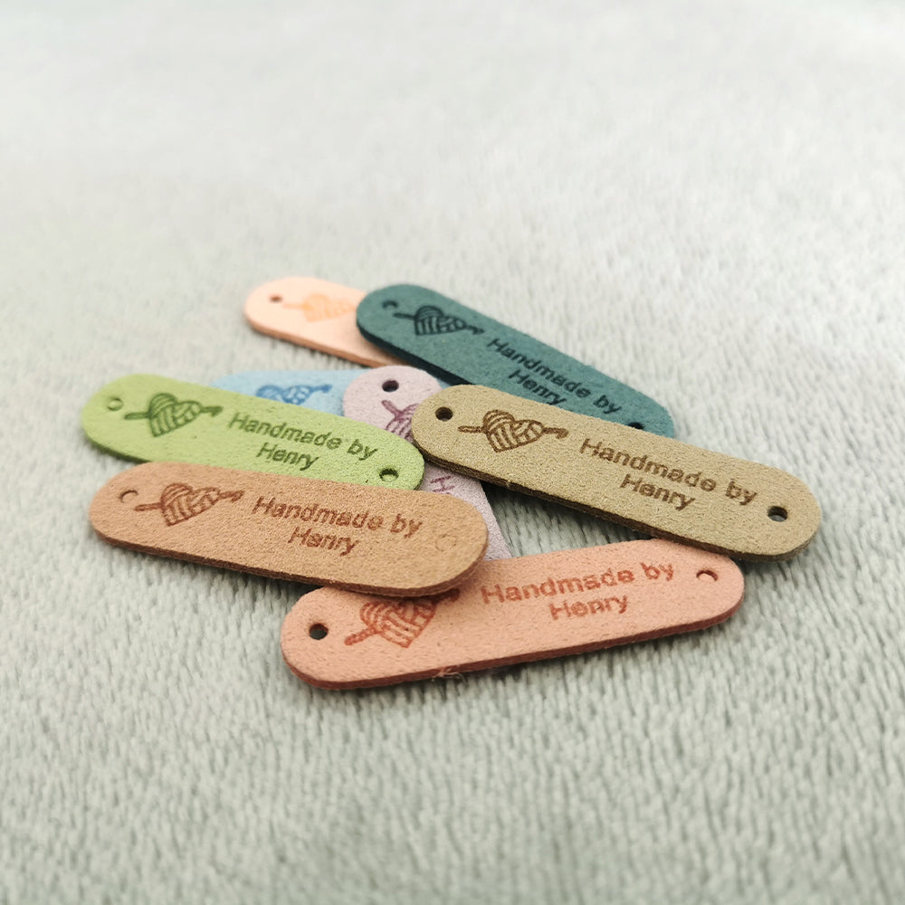Personalised Handmade Tags, Custom Crochet Tags, Fabric Label for Hand ...