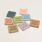 Personalised Square Tags, Custom Crochet Tags, Fabric Tags for Handmade Item, Handmade with Love, 25x25mm