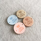 Personalised Circle Labels, Custom Crochet Tag, Fabric Label for Handmade Item, 25x25mm