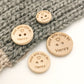 Engraved Buttons for Crochet, Customized Wooden Buttons, Personalized Buttons for Handmade Knitting