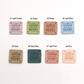 Personalised Square Tags, Custom Crochet Tags, Fabric Tags for Handmade Item, Handmade with Love, 25x25mm