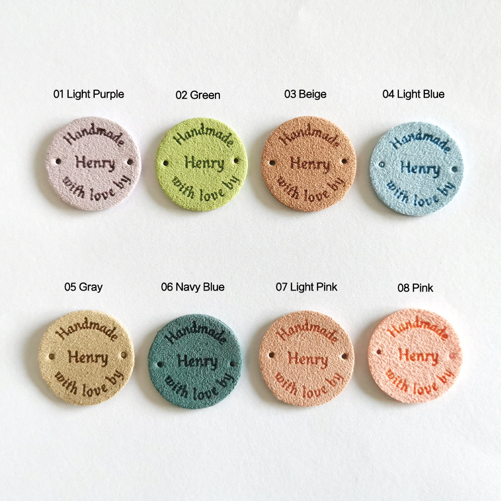 Personalised Crochet Tags, Fabric Label for Handmade Item, Handmade Kn ...