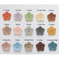 Handmade x10 pcs, Handmade Product Labels, Fabric Labels for Handmand Item, Flower Labels for Crochet, 35x35mm